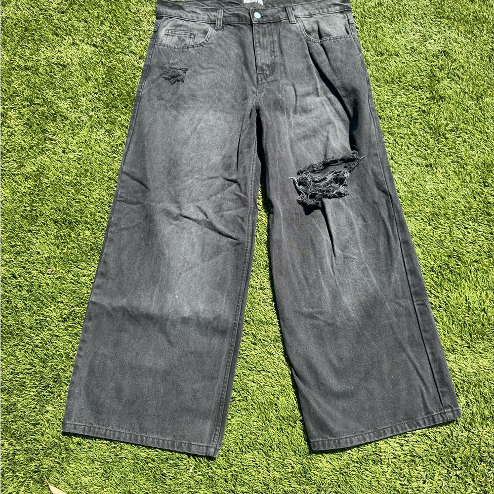 Chapter Black Flare Wide-Leg Jeans